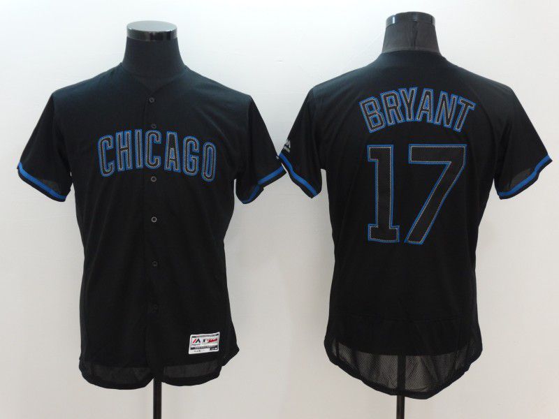 Men Chicago Cubs #17 Bryant Black Elite 2021 MLB Jerseys